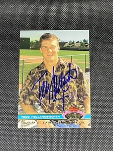 Todd Hollandsworth Dodgers Signed Auto 1991 Topps Stadium Club Card #85 ~ COA - Picture 1 of 3