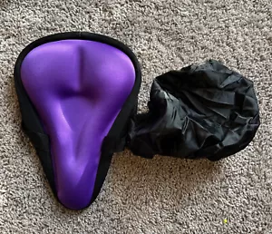 purple bike gel seat W/ Seat Cover - Picture 1 of 1
