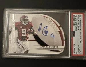 2015 Panini National Treasures Amari Cooper Auto /99 die-cut PSA 10 Gem Mint - Picture 1 of 4