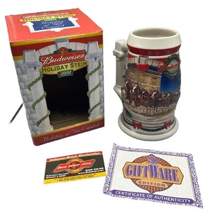 NEW Budweiser Holiday Beer Stein 2001 "Holiday At The Capitol" w/ COA - Picture 1 of 17