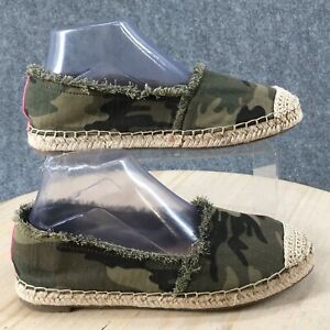 Nine West Shoes Womens 8.5 M Maybe Slip On Espadrilles Green Fabric Comfort