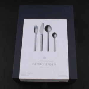 Juego de cubiertos Georg Jensen, Nueva York. Acero inoxidable. Acoplamiento de henna. 16 piezas. - Imagen 1 de 8