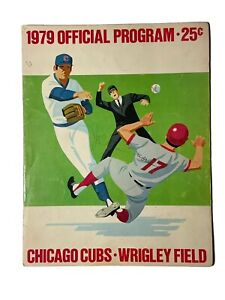SIGNED 1979 Chicago Cubs Official Program Signed Johnny Morris Chicago Bears