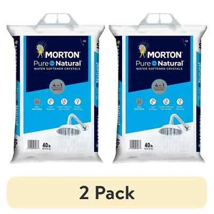 (Paquete de 2) Cristales suavizantes de agua Morton Salt Pure and Natural®, una bolsa de 40 lb - Imagen 1 de 6