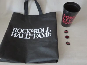 NEW Rock and Roll Hall of Fame Nylon Tote Bag, Drink Cup, and Three Pins - Picture 1 of 5