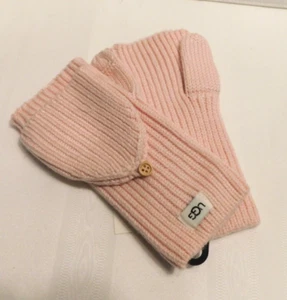 UGG Light Pink Flip / Pop-Over Fingerless Gloves, New With Tags - Picture 1 of 3