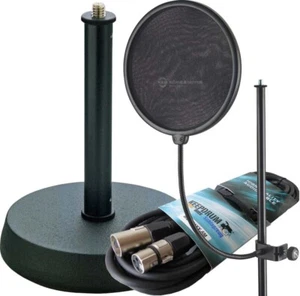Protector contra pop K&M 23966 con trípode de mesa y cable de micrófono - Imagen 1 de 4