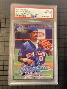 Rey Ordonez 1997 Ultra Platinum Medallion #P245 NY Mets PSA 8 Pop 1 🔥 None ⬆️