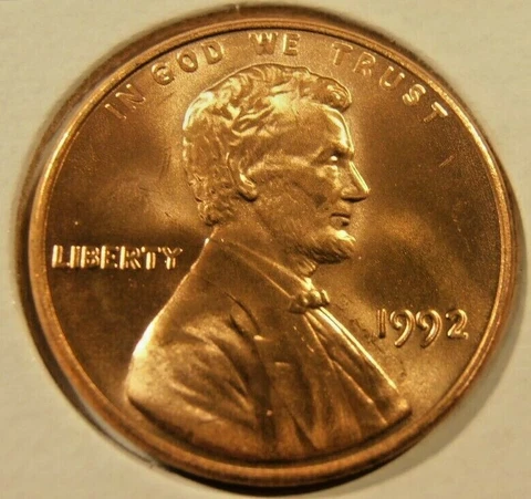 1992 P Lincoln Cent, BU from a nice roll Cover
