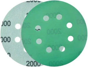 50 PIEZAS discos de lijado de 5 pulgadas 2000 papel de lija seco húmedo gancho bucle lijadora orbital - Imagen 1 de 8