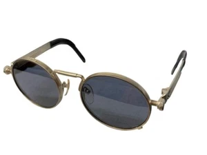 Jean Paul GAULTIER 56-6001 Vintage Gold Black Sunglasses with Box Case - Picture 1 of 10