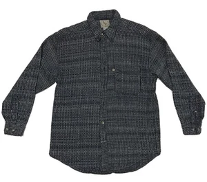 Ferruche Casual Basics Mens Navy Blue White Button Down Long Sleeve Shirt Size M - Picture 1 of 12