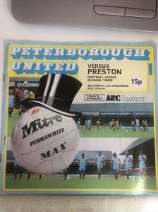 Peterborough United V Preston 31/12/77 1977 Match Programme - Picture 1 of 2