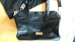 VERSACE SHOPPER TASCHE SCHULTERBAG NEU! VERSACE PARFUMS SCHWARZGOLD FAUX LEATHER - Bild 1 von 9