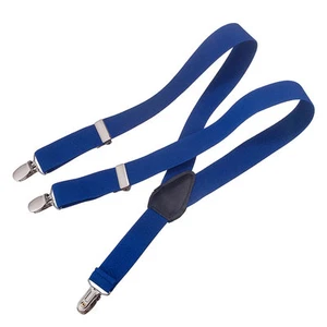 Childrens Toddlers Elastic Adjustable Suspender Royal Blue Kids Suspenders - Picture 1 of 1