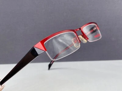 Monturas de gafas Alain Mikli para mujer rojas negras cuadradas delgadas M0753 Foto 1 de 4