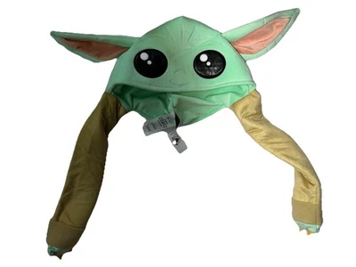 Chapéu de Pelúcia Disney Star Wars The Mandalorian Yoda Grogu Orelhas Móveis Novo com etiquetas Tamanho Adulto - Imagem 1 de 4