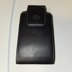 Blackberry Black Leather Case Swivel Belt Clip Holster - Photo 1 sur 4