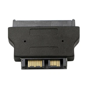 New SATA 22Pin 7+15 Female Plug To SATA 13 Pin Male Convertor Adapter Black - Picture 1 of 7