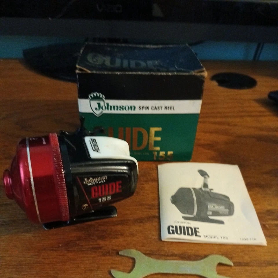 Johnson Guide 155 Reel With Box And Paperwork. Very Good Condition. - Image 1 of 4