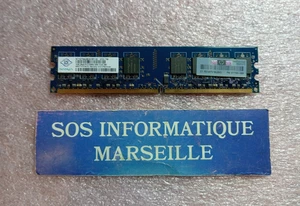 Barrette Mémoire NANYA 1GB 2Rx8 PC2-5300U-555-12-E1.667 (NT1GT64U8HA1BY-3C) - Picture 1 of 4