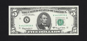 1963A $5 Dallas Federal Reserve Note FRN • 1968-K • KA Block UNCIRCULATED - Picture 1 of 2