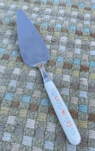 Vintage Kuchen Kuchen Messer Blumengriff rostfreie Klinge Made in Taiwan - Bild 1 von 7