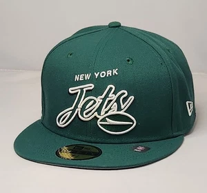 New Era New York Jets 59Fifty 7-1/2 Fitted Hat w/ 50th Anniversary Patch - Picture 1 of 6