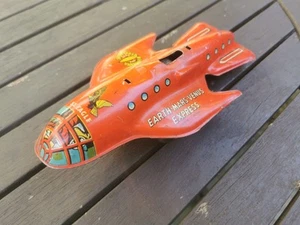 Vintage Mettoy Dan Dare Earth Mars Venus Express Tin Toy - Picture 1 of 8