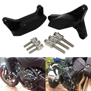 Nero protezione carter motore crash cursori per YAMAHA Fazer FZ8 FZ-8 2010-2020 - Picture 1 of 7
