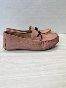 Lands’End - Womens Driving Moccasin Pink Suede Slip On Size 8 #470963 - Picture 1 of 7
