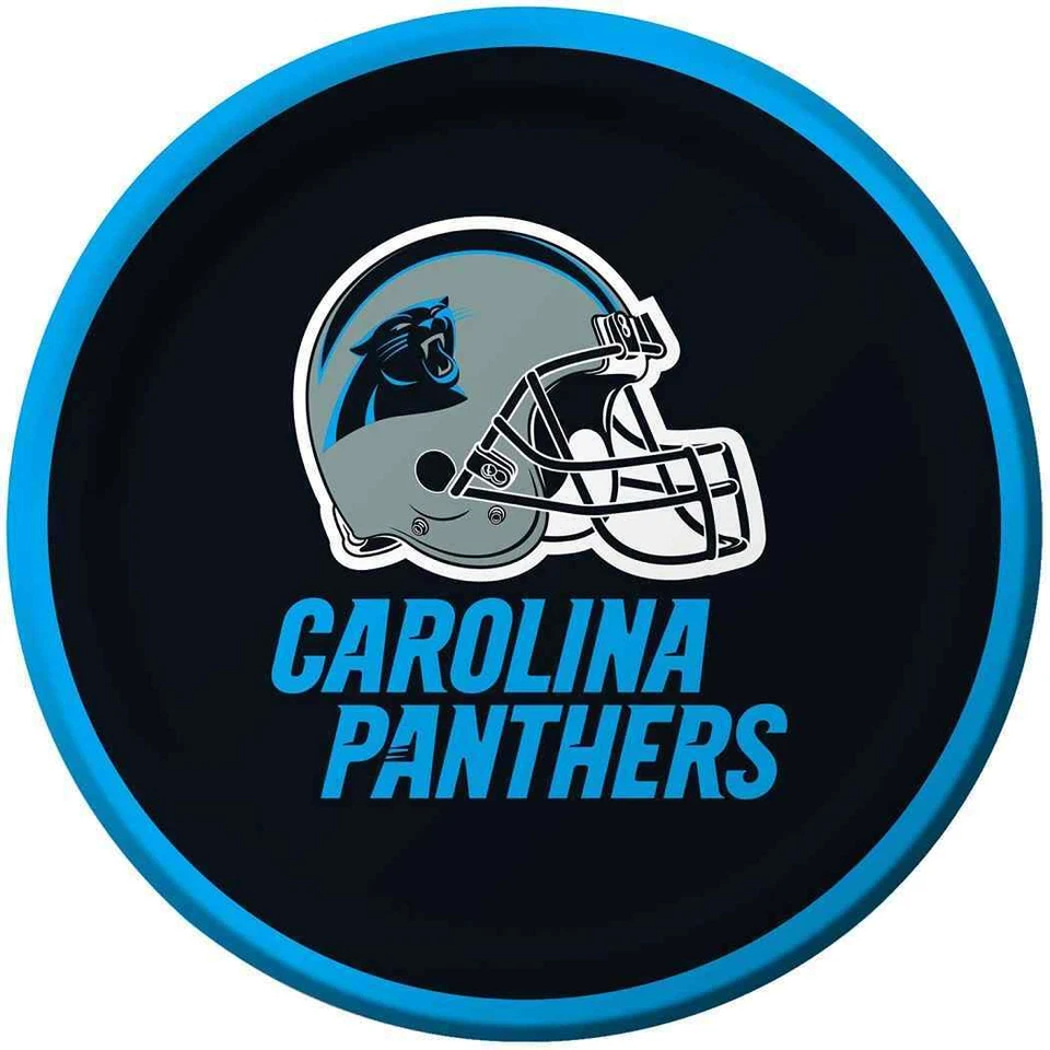 Carolina Panthers NFL Pro Football Sports Banquet Party 7" Paper Dessert Plates - Image 1 of 1