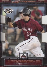 2008 TRISTAR Prospects Plus PROminent Die Cut Orange #108 Justin Parker /5