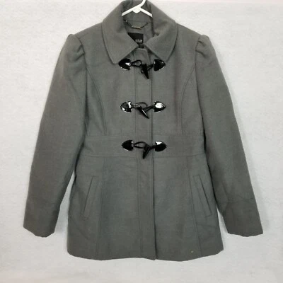 Abrigo para mujer a.n.a L/S hasta el muslo botón palanca guisante gris talla pequeña Foto 1 de 4