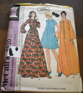 Vintage McCall's 3810 BOHO Caftan Robe Tent Dress Sewing Pattern - UNCUT - Picture 1 of 2