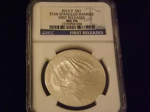 2012-P $1 Star Spangled Banner First Releases NGC MS 70 - Picture 1 of 2