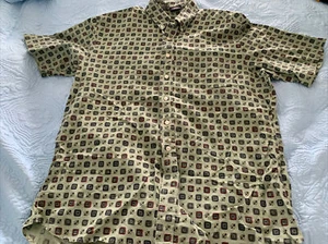 Maui Trading Company Shirt Mens Short Sleeve Button Down Olive Green Shirt XL - Picture 1 of 5