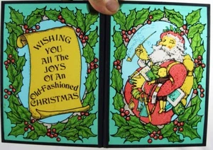 Vintage Seriglas Glas aufklappbare Weihnachtstafeln - 1980 - Bild 1 von 4