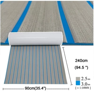 Gray Blue Boat Flooring Mat EVA Foam Decking Sheet Marine Carpet | Yacht Cabin - Picture 1 of 19