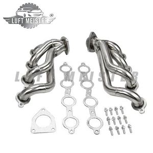 SS Exhaust Manifold Header For 00-01 GMC Yukon 4.8L 5.3L 99-01 GMC Sierra 1500 - Picture 1 of 12