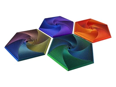 Fidget Spinner Antiestrés Hexágono Impreso en 3D Portátil Juguete Inquieto | Alivio del Estrés Foto 1 de 4