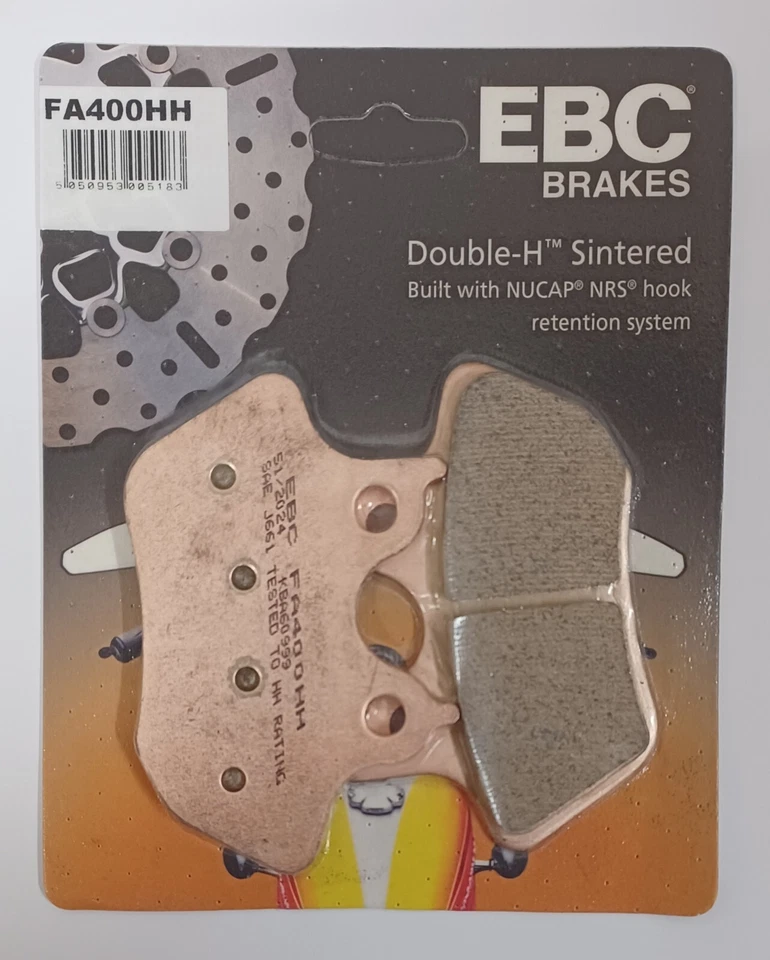 Pastillas de freno de disco delanteras sinterizadas EBC para Harley Davidson Fat Boy (2000 a 2007) Foto 1 de 4