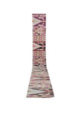 Turkish Handmade Runner Rug Kilim - Extra Long Hallway Rug