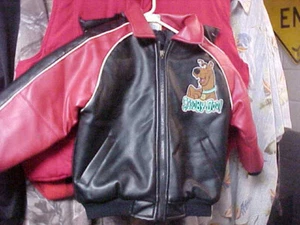 Cartoon Network Scooby Doo Full Leather Jacket w/ Hood. Size 5 - Picture 1 of 9