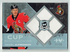 07-08 Upper Deck The Cup Foundations  Daniel Alfredsson  /25  Quad Jerseys  HOF