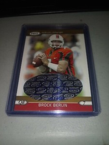 BROCK BERLIN 2005 SAGE HIT AUTOGRAPH 25/250 MIAMI HURRICANES LOOK@STORE
