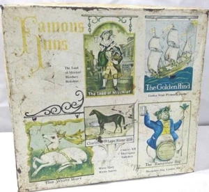 vintage Elke's Biscuits tin Famous Inns Great Britain 8.5" x 4 5/8" x 9 1/8" - Picture 1 of 12