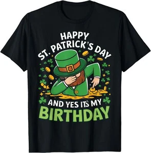 Happy St Patricks Day It's My Birthday Bday Girls Boys Kids Hoodie or T-Shirt - Picture 1 of 4