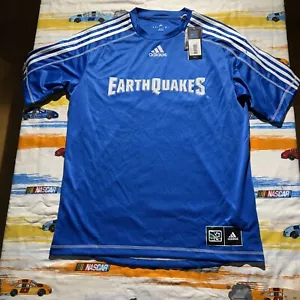 New With Defects San Jose Earthquakes Workout Shirt Warm Up Adidas MLS / Medium - Picture 1 of 9