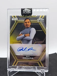 2022 Topps Chrome Black Star Wars Gold Refractor Auto Bail Organa 3/50 - Bild 1 von 2